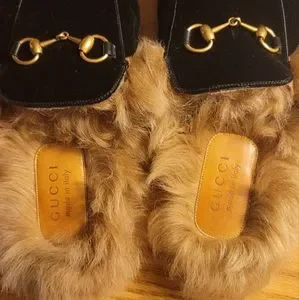 Gucci Princeton Black Velvet Slippers Size 11 mensm⁰ GUCCI | PRINCETOWN SLIPPERS main image 3